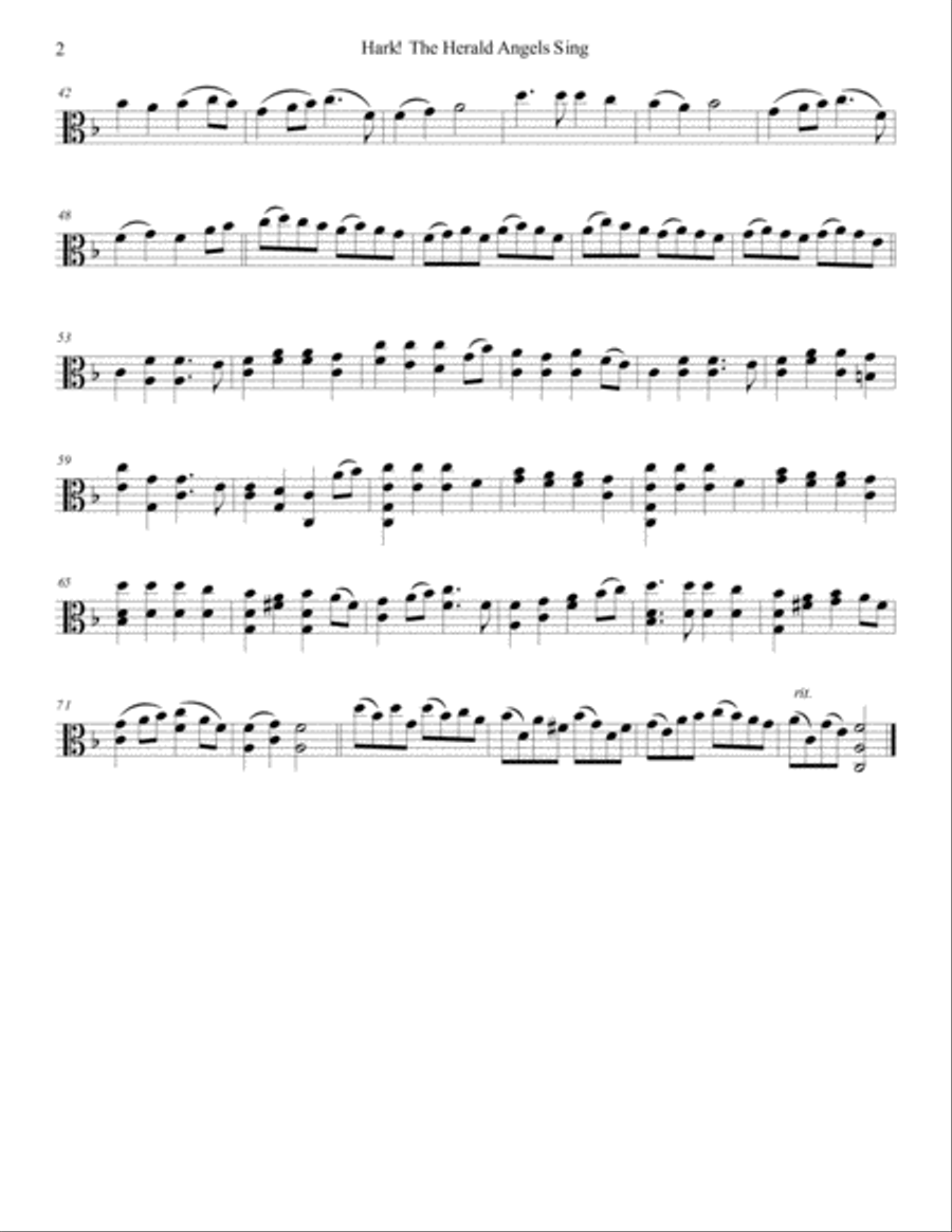 Traditional Christmas Carols for Solo Viola Viola Solo scores gallery preview page 6