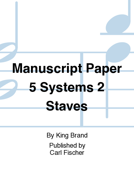 Manuscript Paper 5 Systems 2 Staves