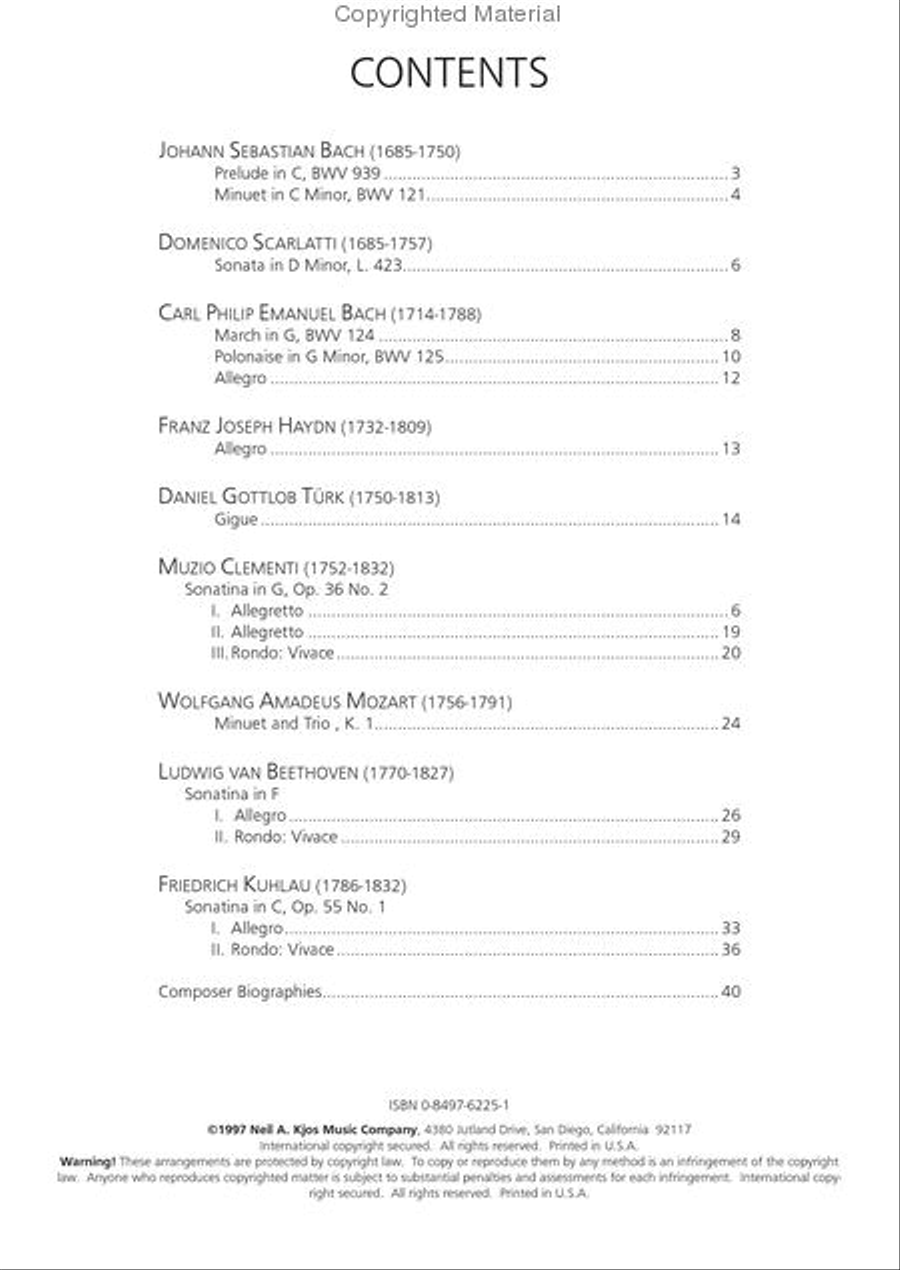 Piano Repertoire: Baroque/Classical Level 4 Piano Method scores gallery preview page 2