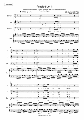 Prelude in C minor for choir and piano