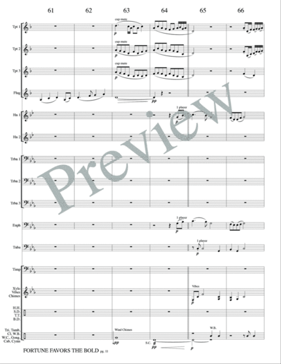 Fortune Favors the Bold - A Gladiator Story Small Ensemble scores gallery preview page 13