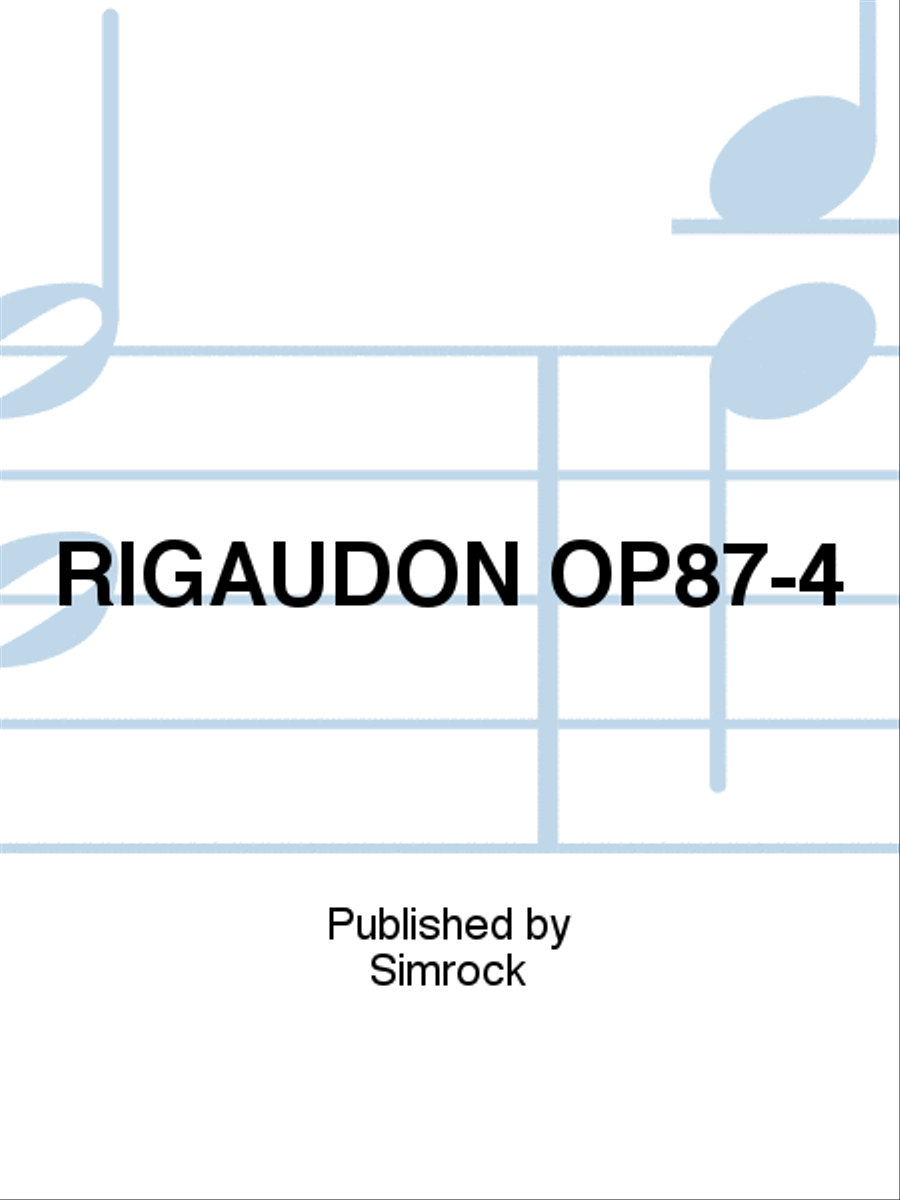 RIGAUDON OP87-4 Piano Solo scores gallery preview page 1