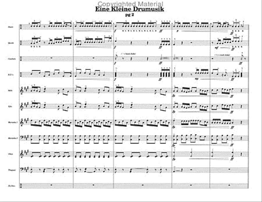 Eine Kleine Drumusik Percussion Ensemble scores gallery preview page 4