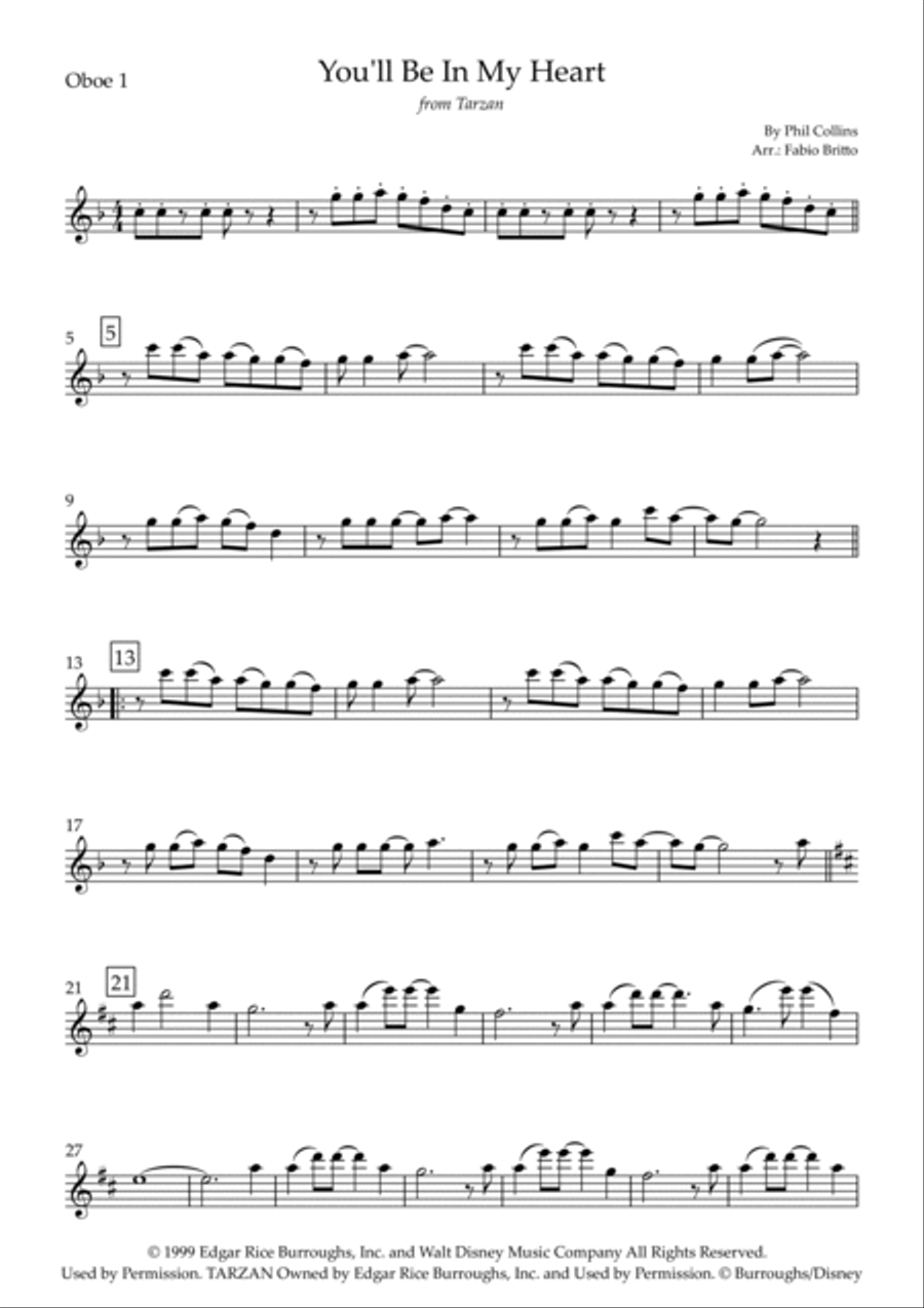 You'll Be In My Heart Woodwind Duet scores gallery preview page 3