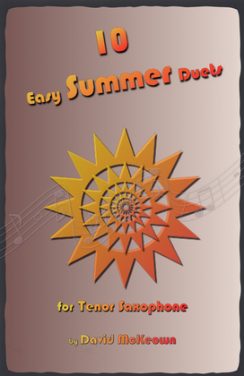 Book cover for 10 Easy Summer Duets for Tenor Saxophone