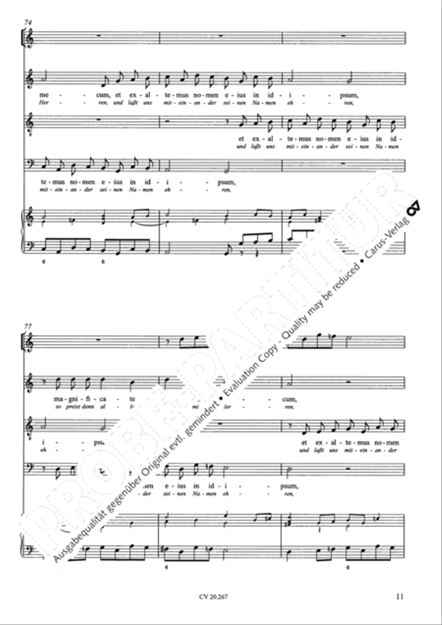 Benedicam Dominum; Exquisivi Dominum Score scores gallery preview page 12