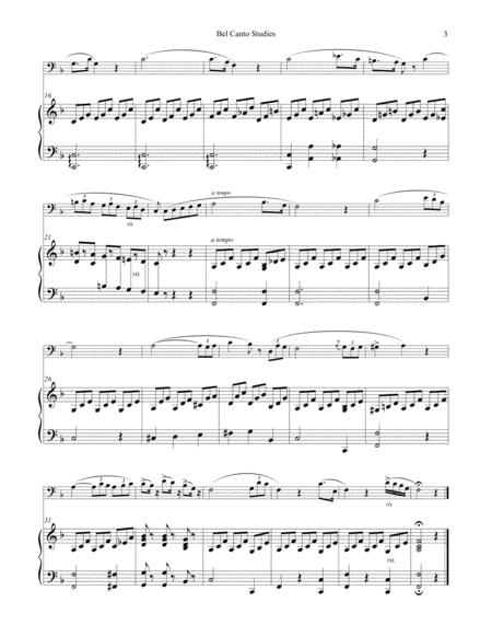 Bel Canto Studies for Euphonium with Piano accompaniment