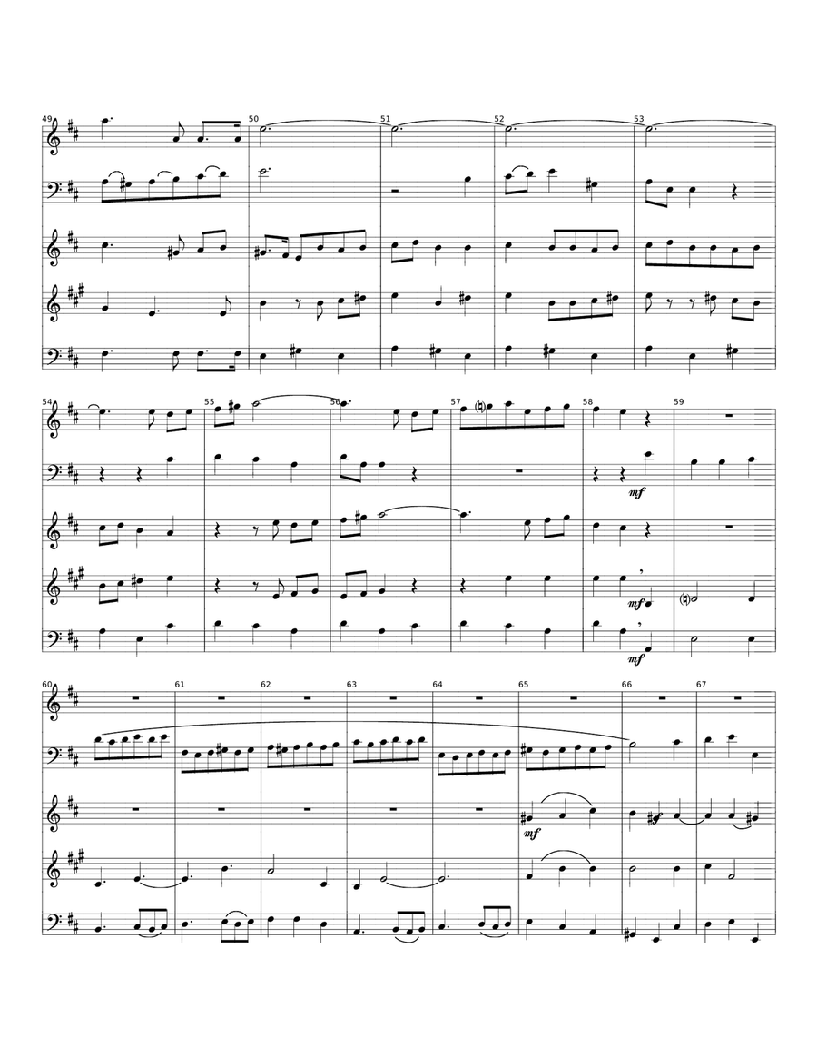 Trumpet Shall Sound (Key of D) for Brass Quintet Small Ensemble scores gallery preview page 4