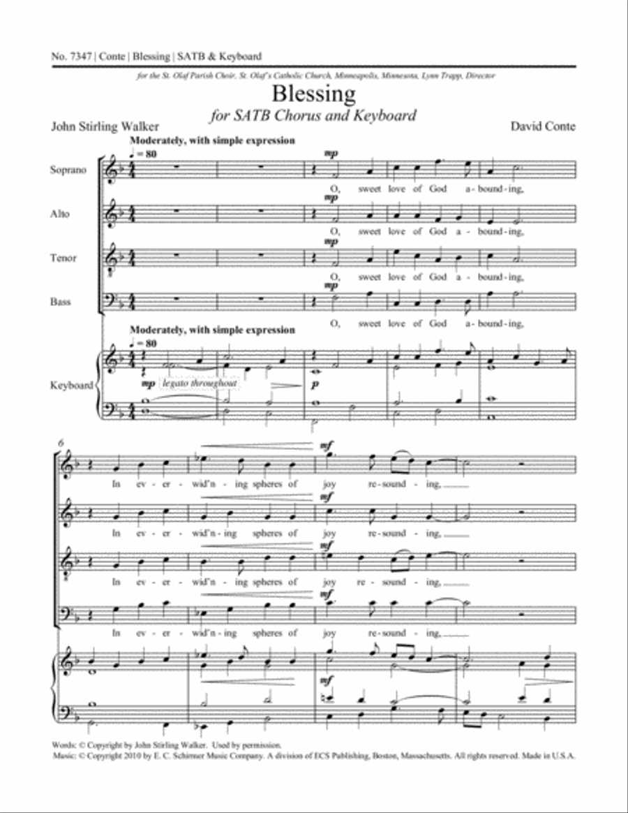 Blessing 4-Part scores gallery preview page 2