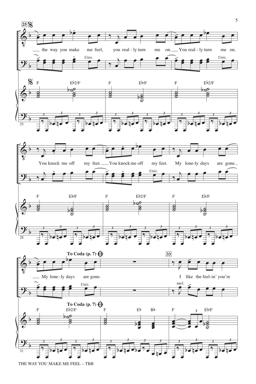 The Way You Make Me Feel The Way You Make Me Feel 3-Part scores gallery preview page 4