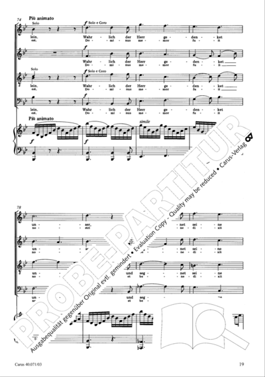 Psalm 115 (Der 115. Psalm) SSAATTBB scores gallery preview page 26