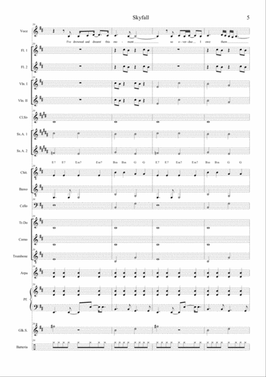 Skyfall Flute scores gallery preview page 5