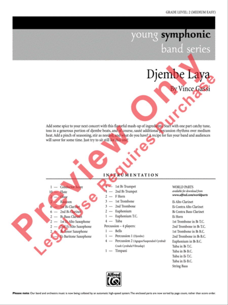 Djembe Laya Concert Band scores gallery preview page 2