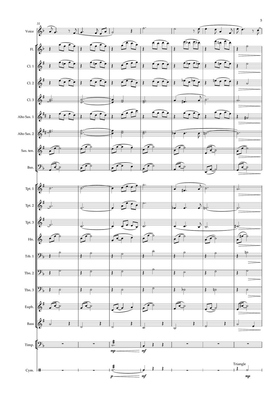 Amar Pelos Dois Concert Band scores gallery preview page 5