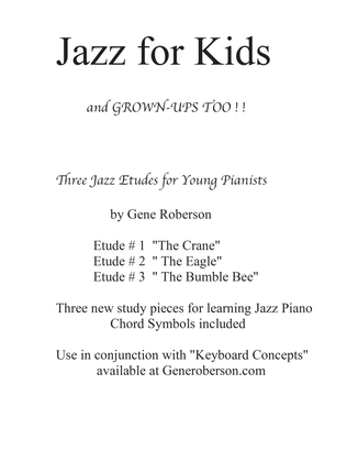 Jazz Etudes (Three) for Young Pianists