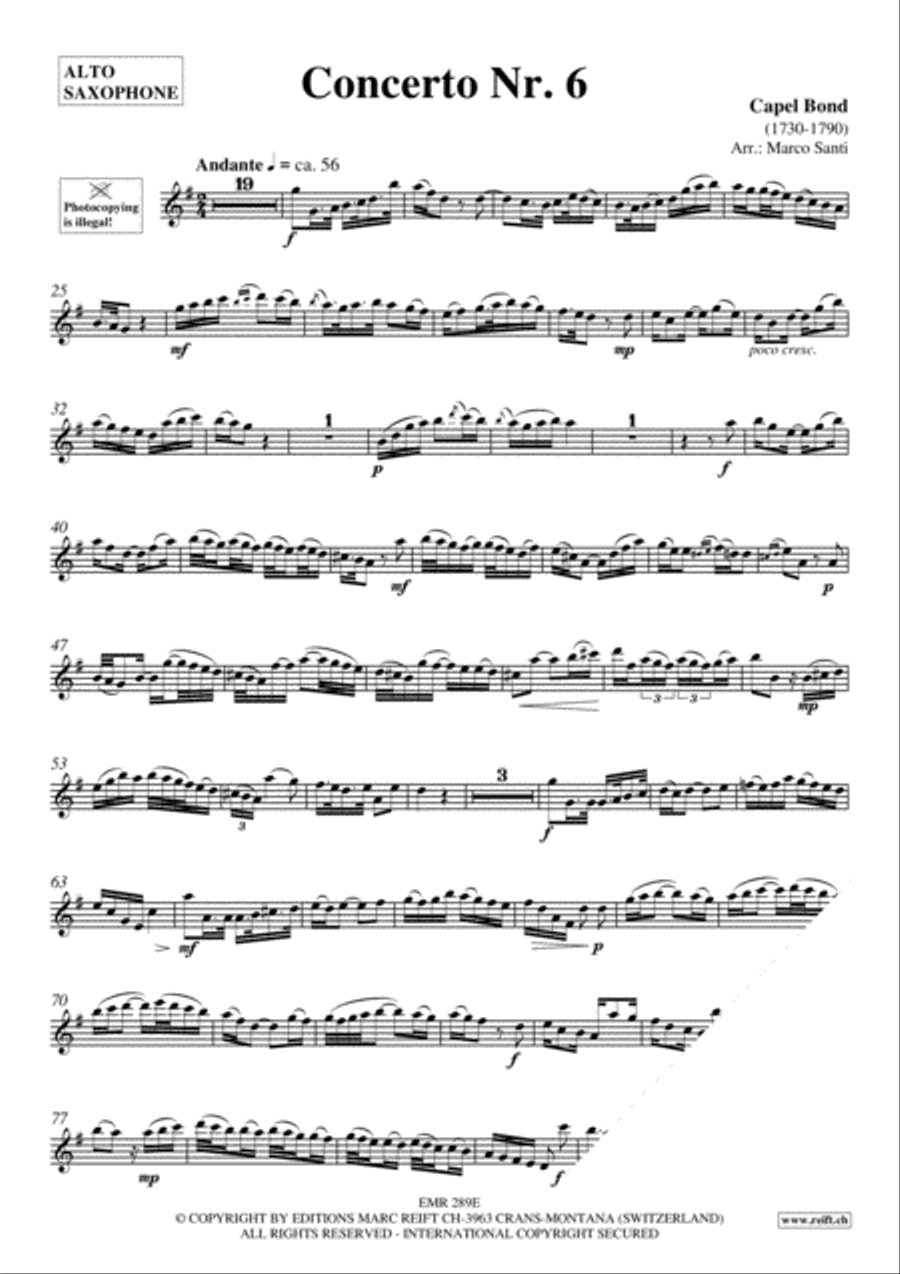Concerto No. 6 Alto Saxophone scores gallery preview page 3
