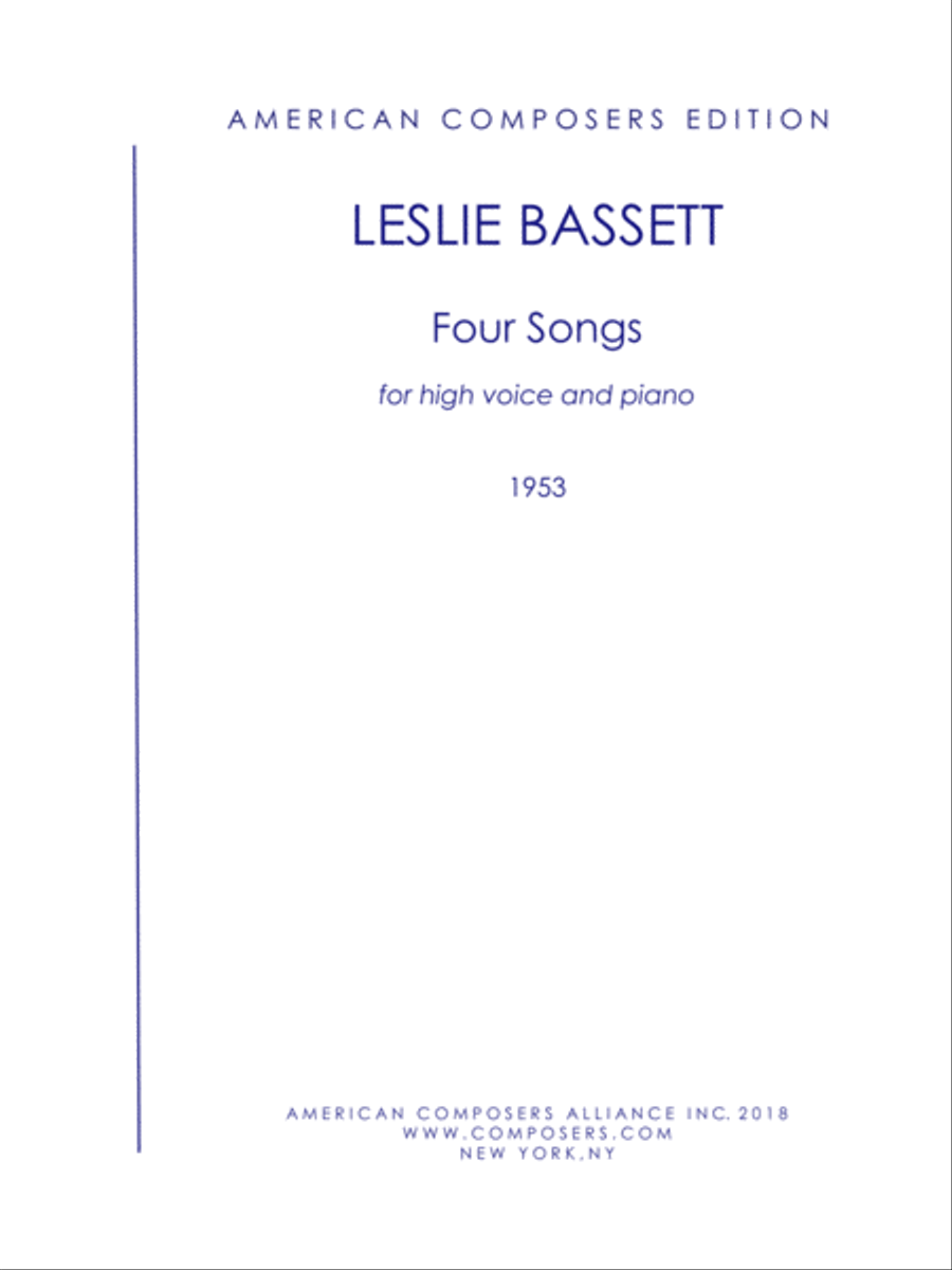 [Bassett] Four Songs High Voice scores gallery preview page 1