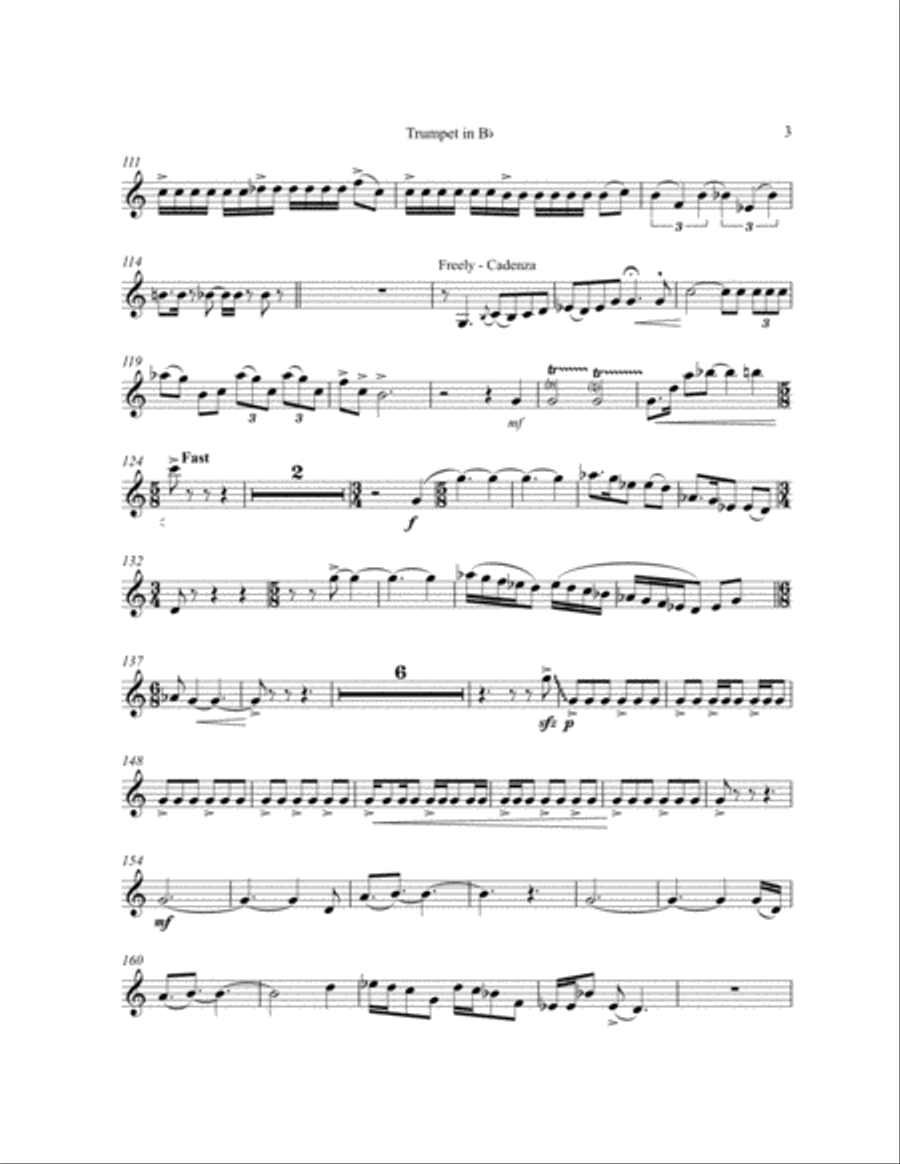 Sketches of Pain Trumpet Solo scores gallery preview page 3