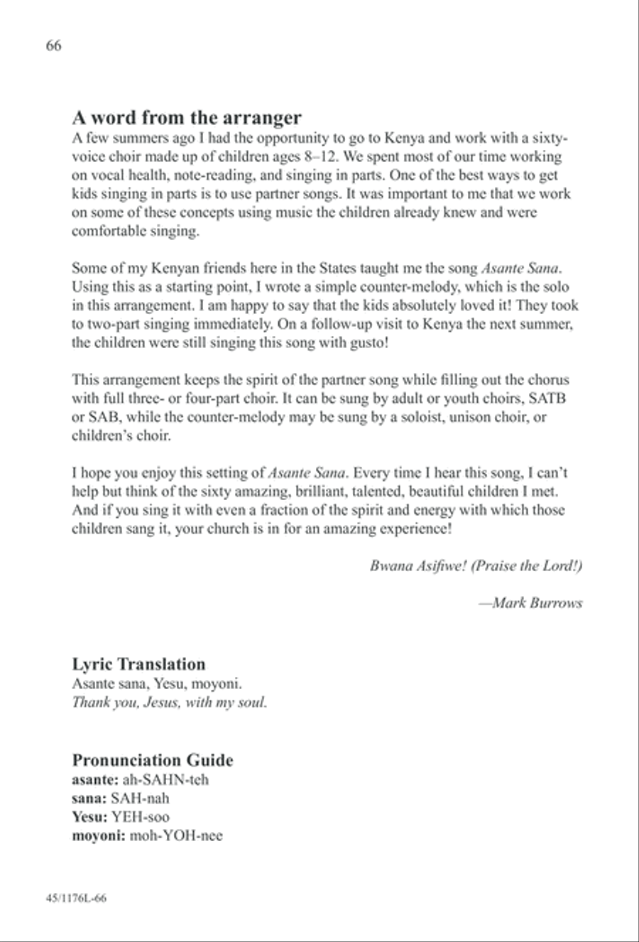 10 More Anthems for about 10 Singers 3-Part scores gallery preview page 66