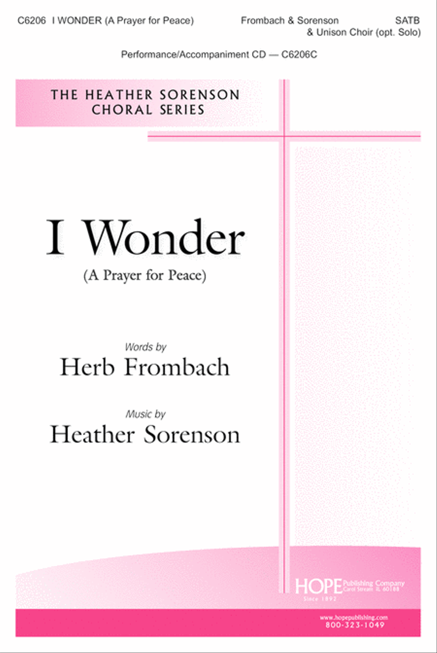 I Wonder Unison Choir scores gallery preview page 1