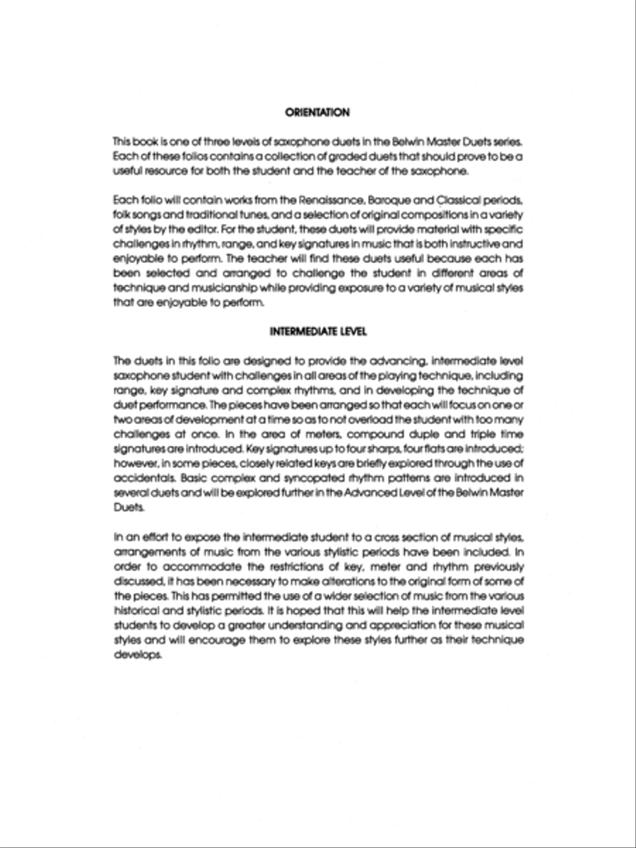 Belwin Master Duets (Saxophone), Volume 1 Woodwind Duet scores gallery preview page 3