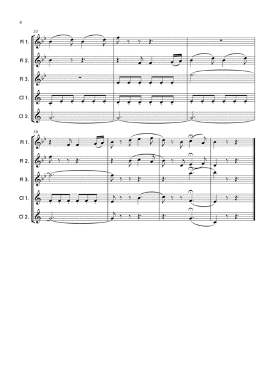 The Marriage Of Figaro Duettino - Sull'aria Woodwind Ensemble scores gallery preview page 5