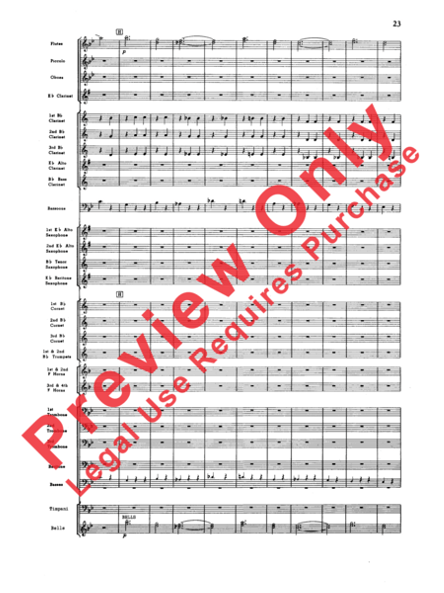 Third Suite (I. March, II. Waltz, III. Rondo) Concert Band scores gallery preview page 25