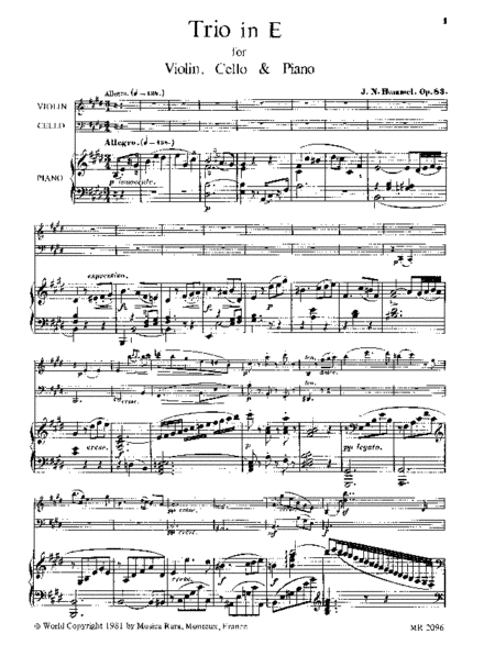Piano Trio in E major Op. 83