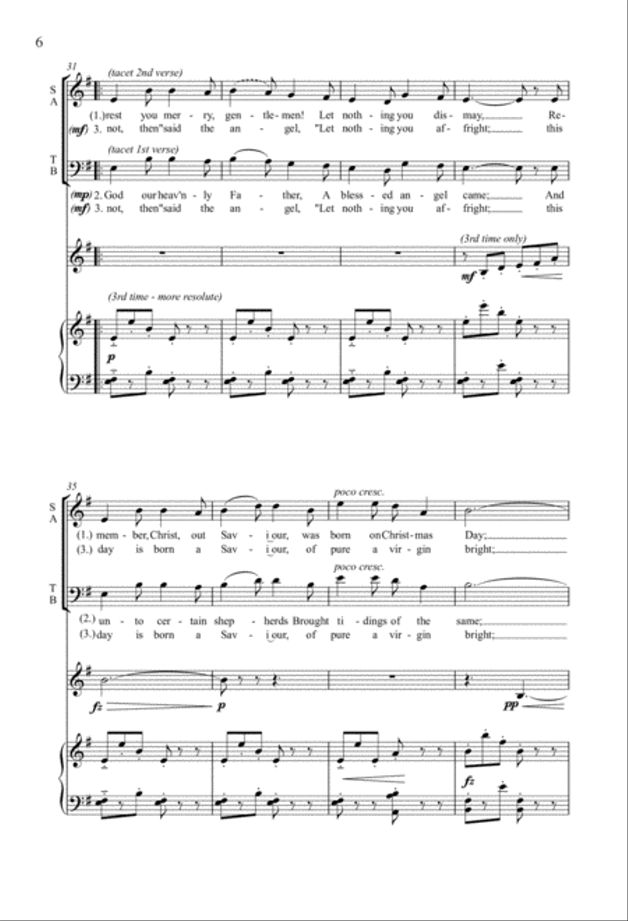A Winter Triptych 4-Part scores gallery preview page 4