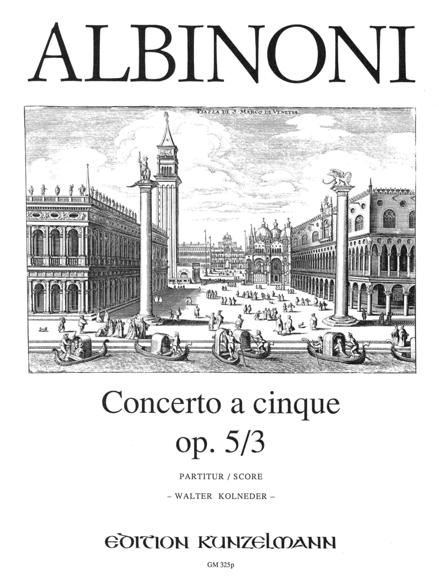 Concerto a cinque Op. 5/3 Violin scores gallery preview page 1
