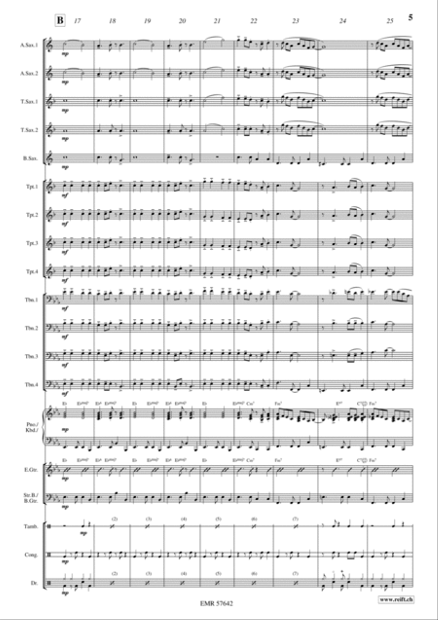 Bye Bye, My Friend, Bye Bye Big Band scores gallery preview page 7