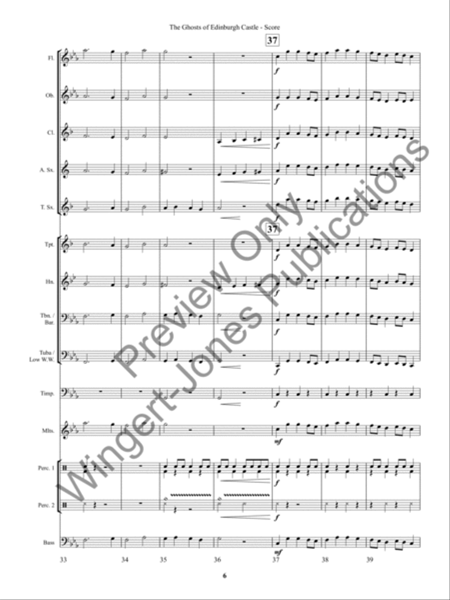 The Ghosts of Edinburgh (Score) Concert Band scores gallery preview page 9