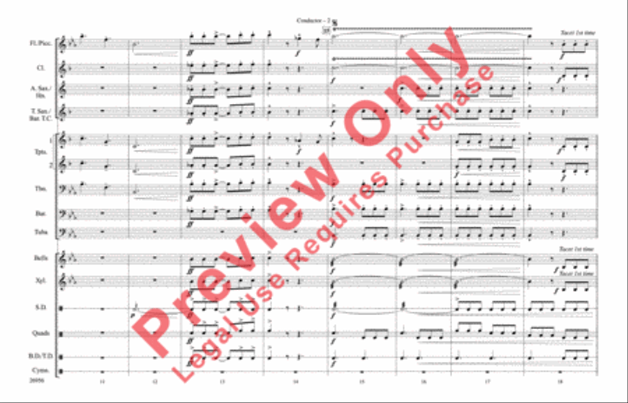 Superman Theme Marching Band scores gallery preview page 3