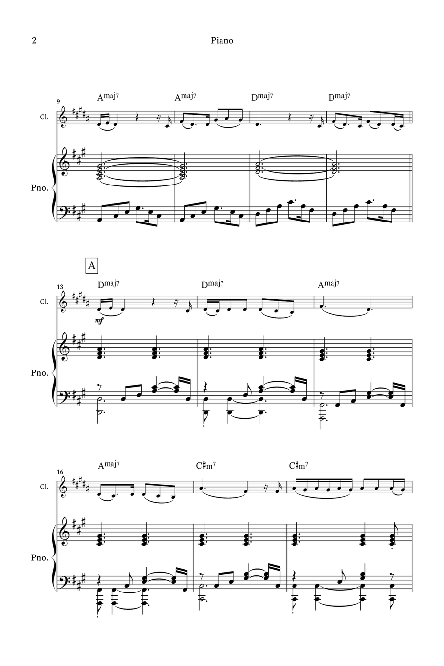 Die With A Smile B-Flat Clarinet scores gallery preview page 2