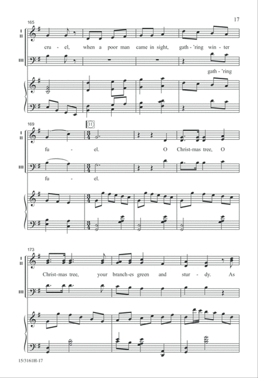 Twelve Carols of Christmas 3-Part scores gallery preview page 17