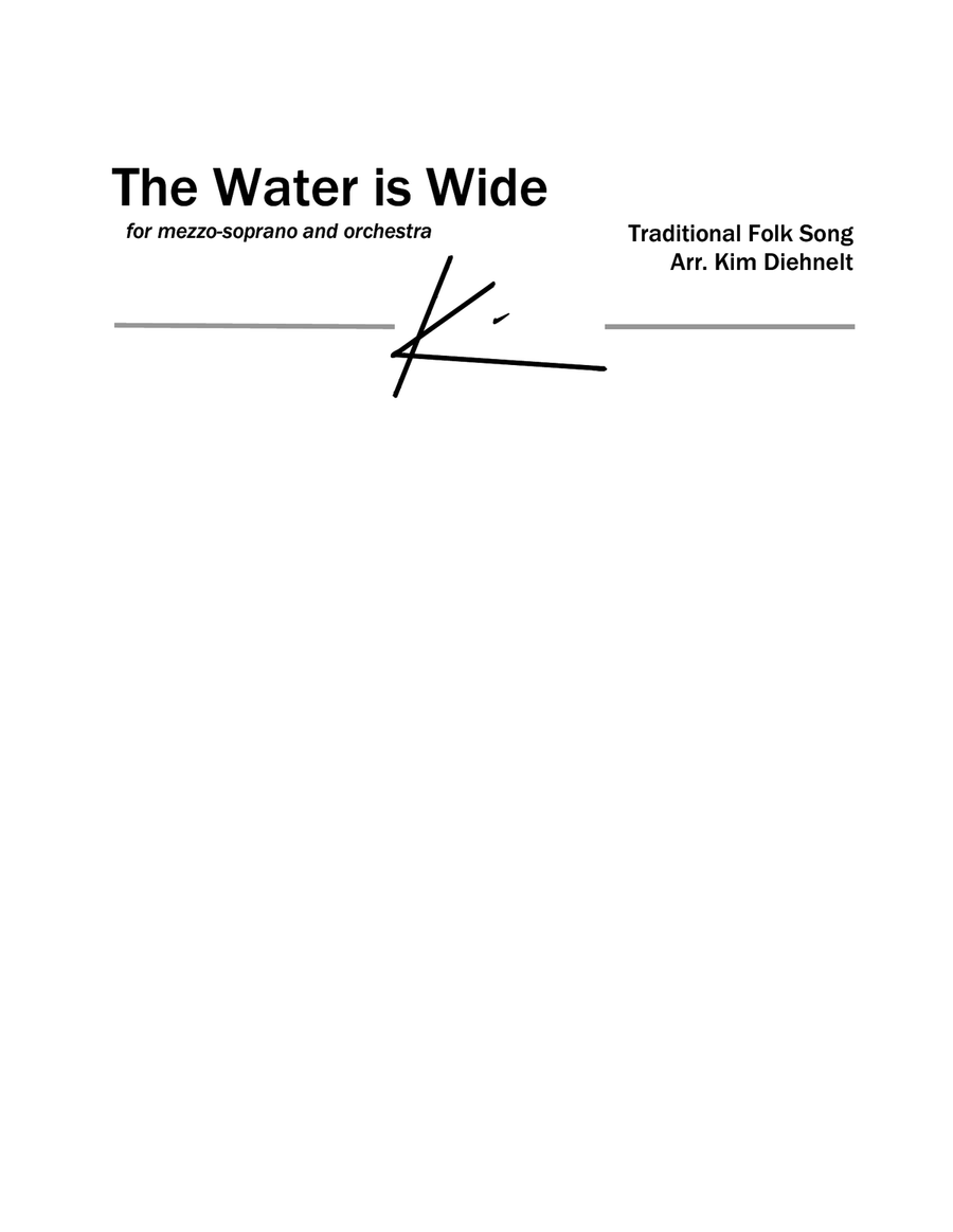 The Water is Wide for mezzo-soprano and Orchestra (Arr. Diehnelt) Full Orchestra scores gallery preview page 1