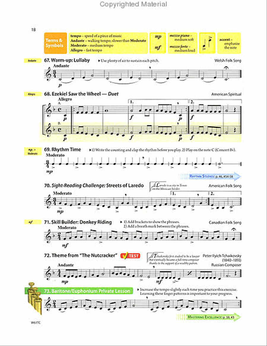 Tradition of Excellence Book 1 - Baritone/Euphonium T.C. Concert Band Methods scores gallery preview page 5