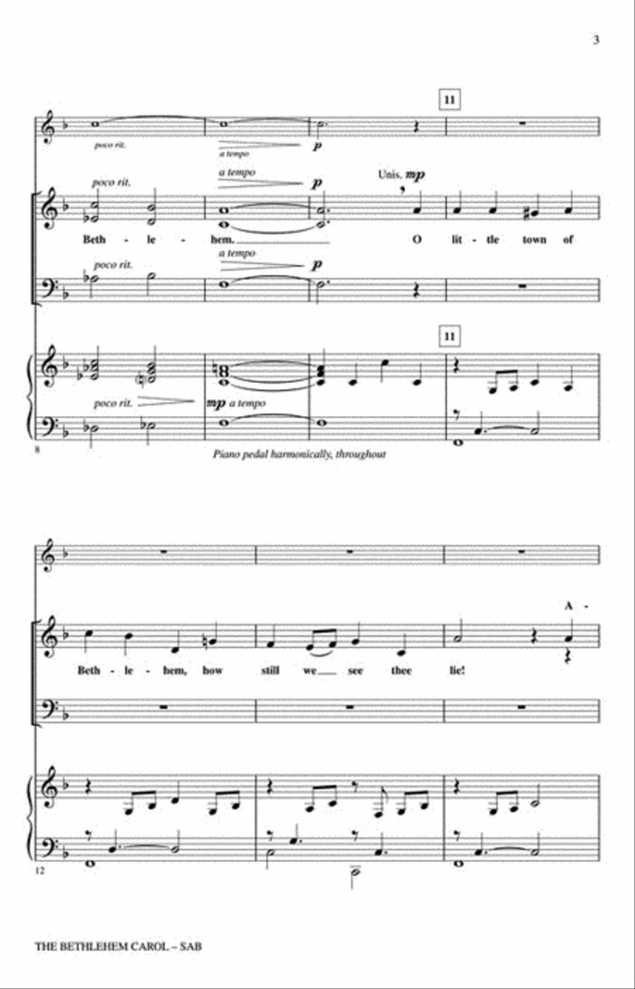 The Bethlehem Carol The Bethlehem Carol 3-Part scores gallery preview page 3