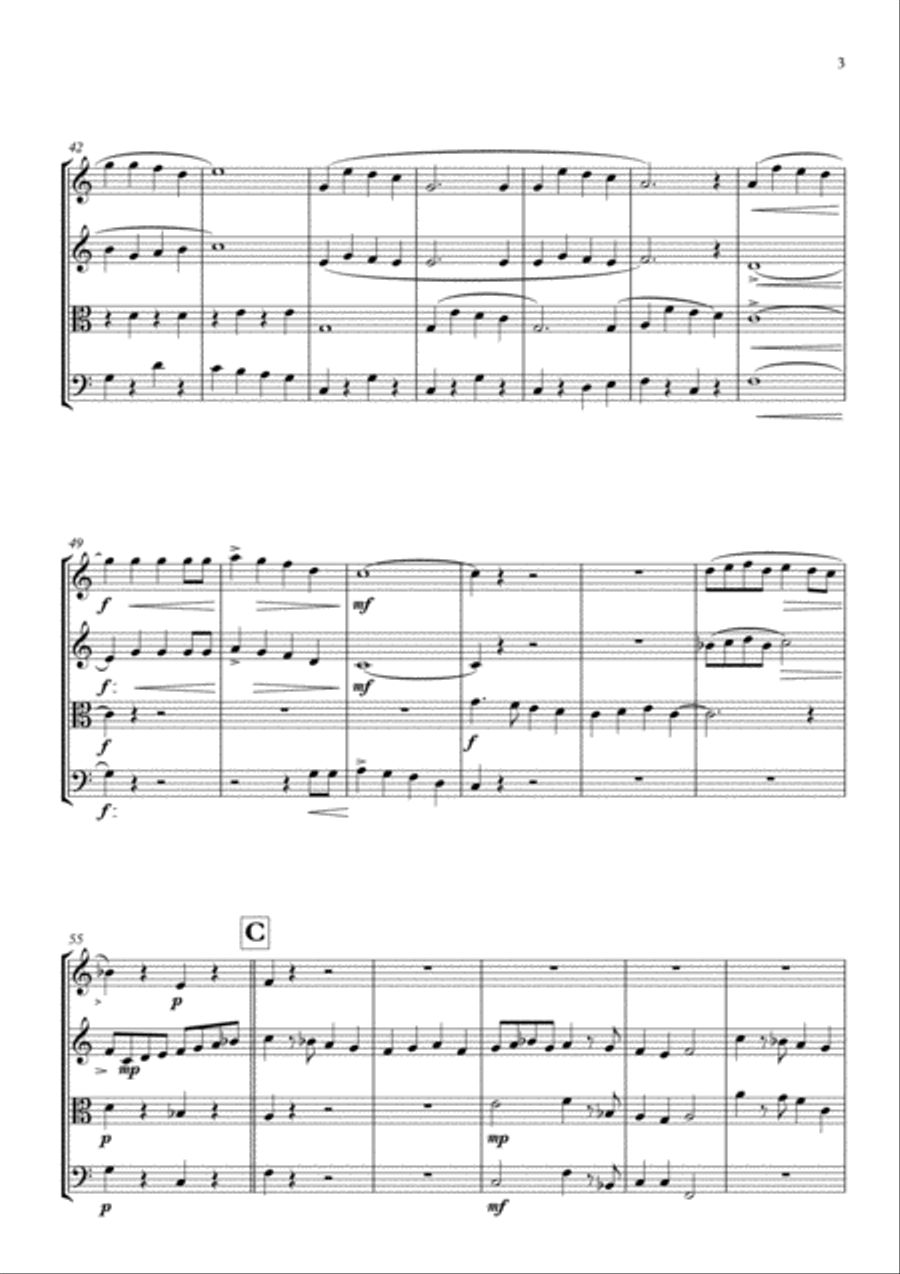 A Christmas Cracker for String Quartet String Quartet scores gallery preview page 5