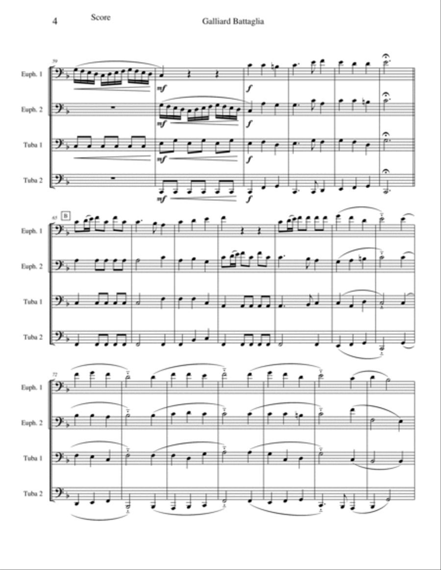 Galliard Battaglia Brass Ensemble scores gallery preview page 4