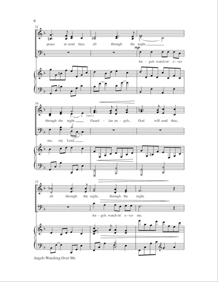 Angels Watching Over Me Angels Watching Over Me 4-Part scores gallery preview page 7