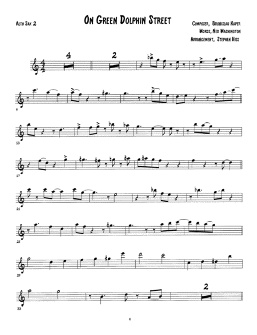 On Green Dolphin Street Woodwind Quartet scores gallery preview page 3