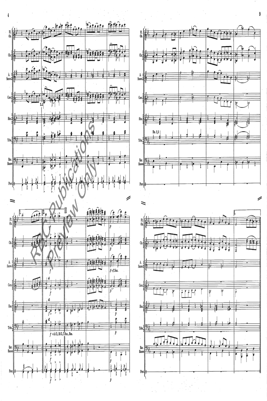 Dixieland Rag Dixieland Rag Concert Band scores gallery preview page 5