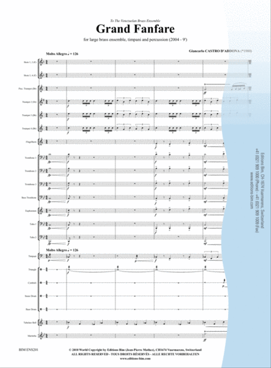 Grand Fanfare Grand Fanfare Brass Ensemble scores gallery preview page 2