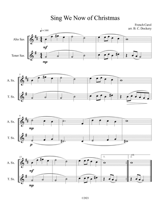 Sing We Now of Christmas (Alto and Tenor Sax Duet)