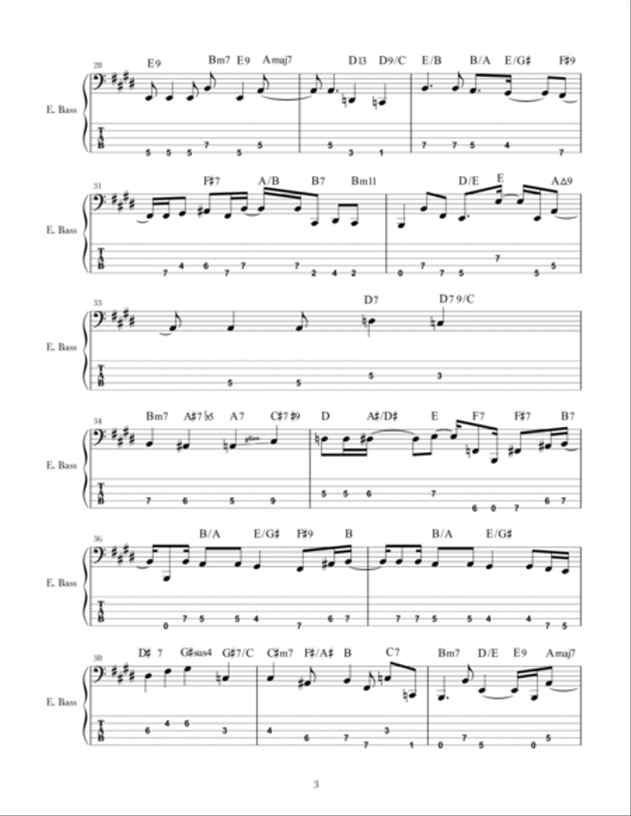 Joyful, Joyful Bass Guitar scores gallery preview page 3