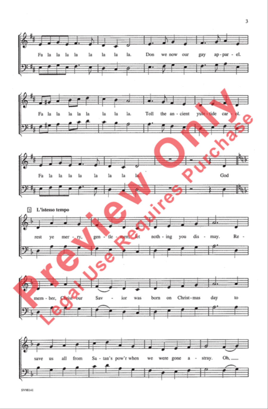 A Christmas Festival A Christmas Festival 4-Part scores gallery preview page 4