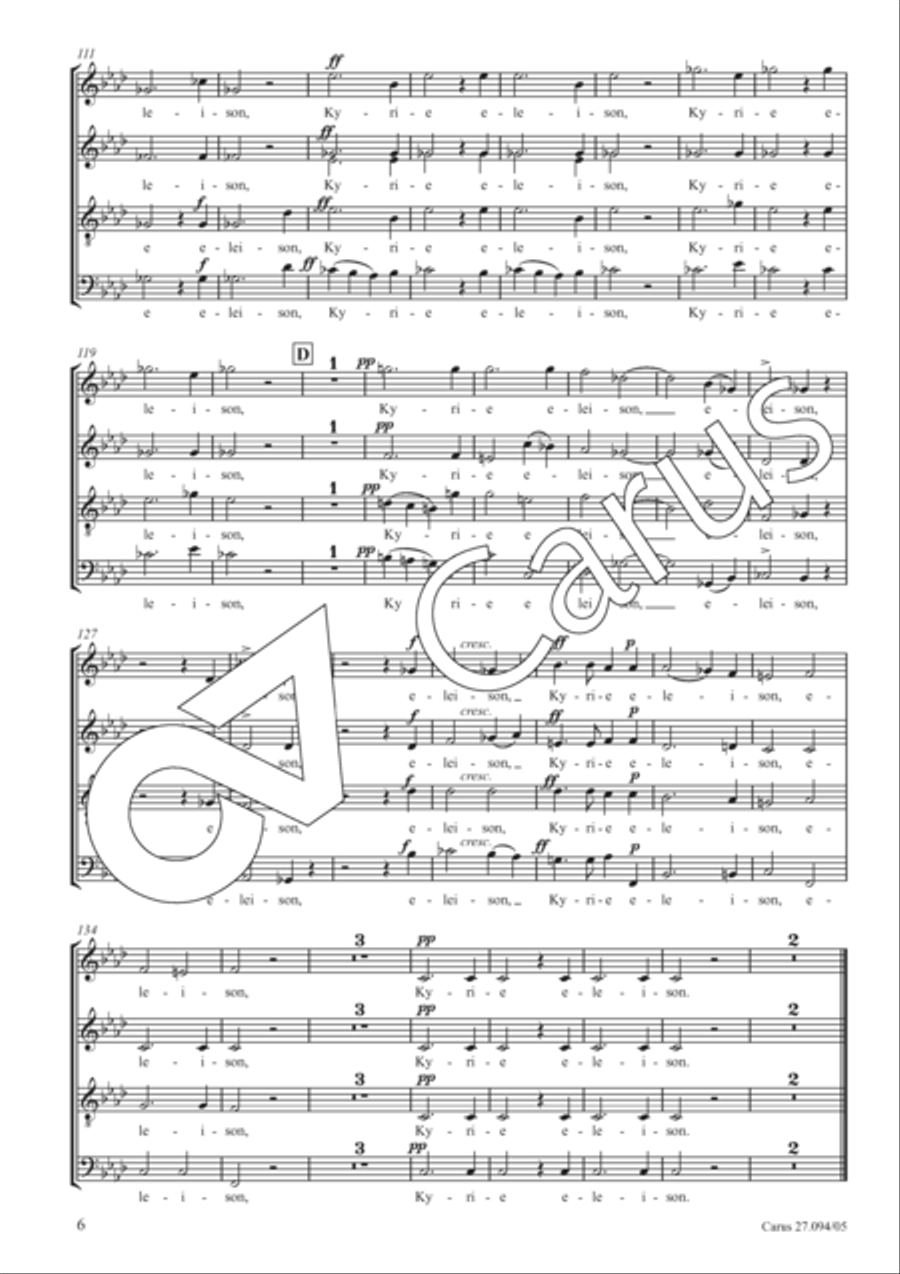 Mass in F minor SSAATTBB scores gallery preview page 7