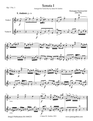 Sammartini: Sonata Op.1 No.1 for Violin Duo