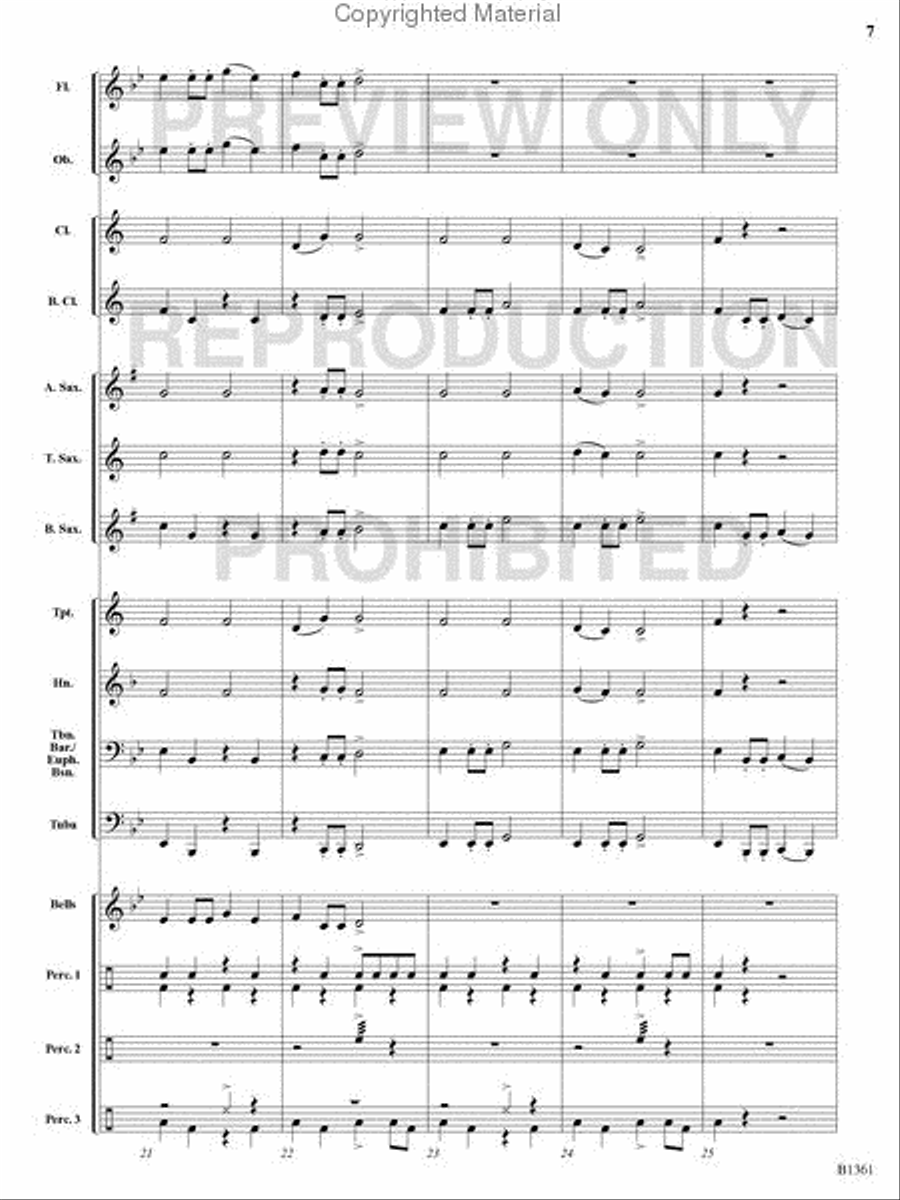 Cowboy Cattle Drive Cowboy Cattle Drive Concert Band scores gallery preview page 6